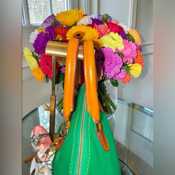 5 peice Dooney & Bourke Green Pebble Leather Satchel bundle - Picture 7 of 13